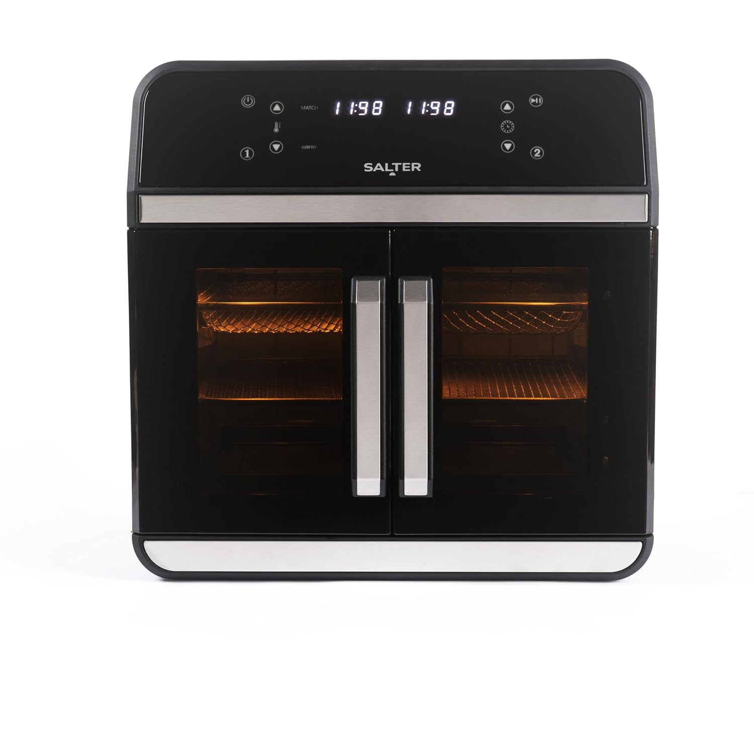 Dual Air Fryer 8.2L 12 Presets Sync & Match Cook Black
